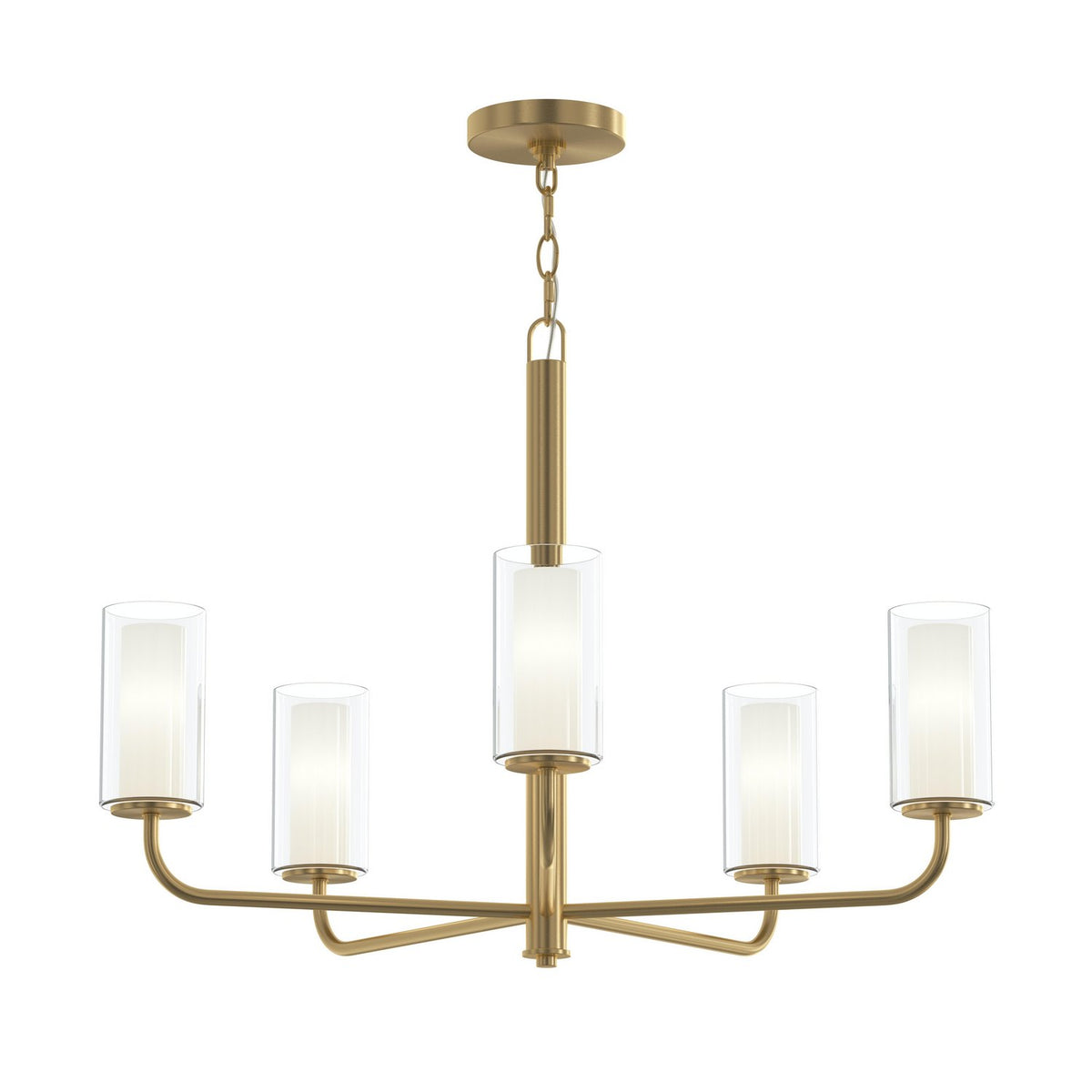 Progress Lighting - P400475-191 - Five Light Chandelier - Mack - Brushed Gold