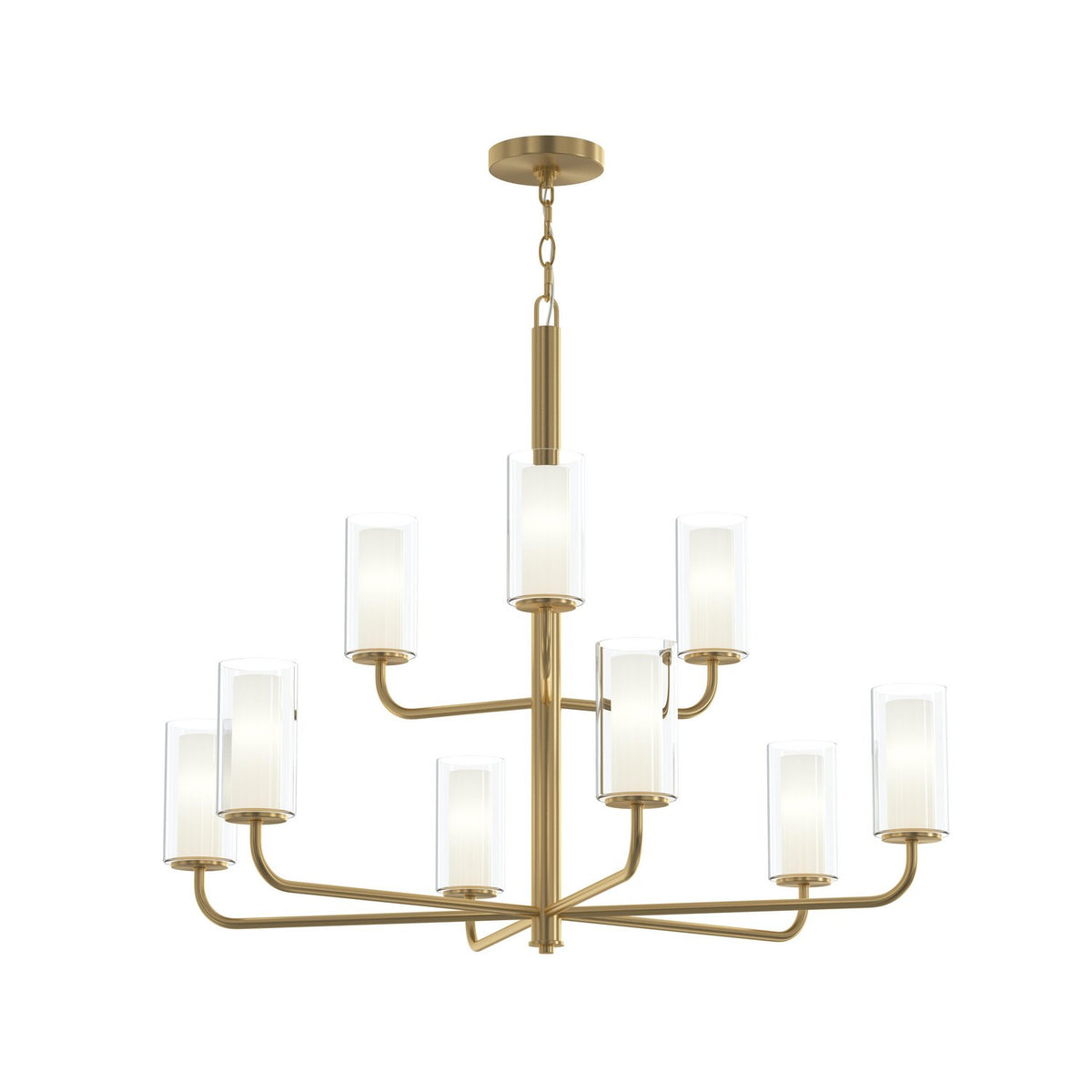 Progress Lighting - P400478-191 - Nine Light Chandelier - Mack - Brushed Gold