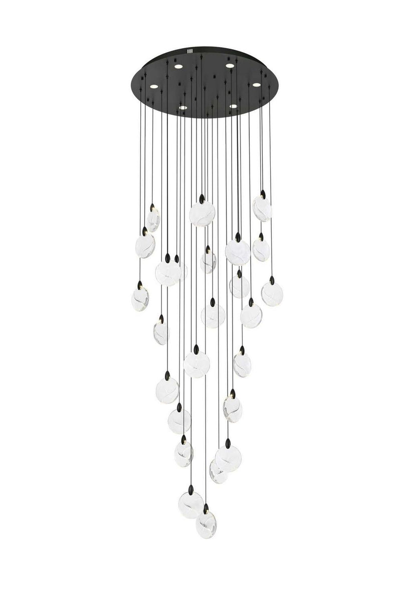 Elegant Lighting - 1012G36BK-01CR - LED Chandelier - Avery - Black