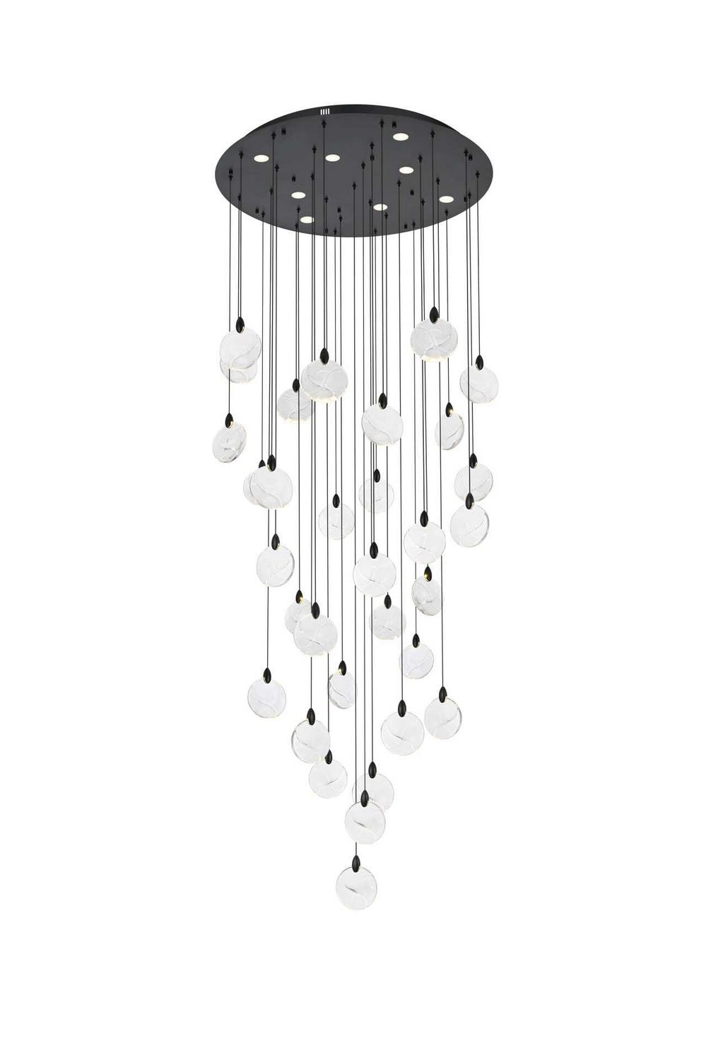 Elegant Lighting - 1012G42BK-01CR - LED Chandelier - Avery - Black