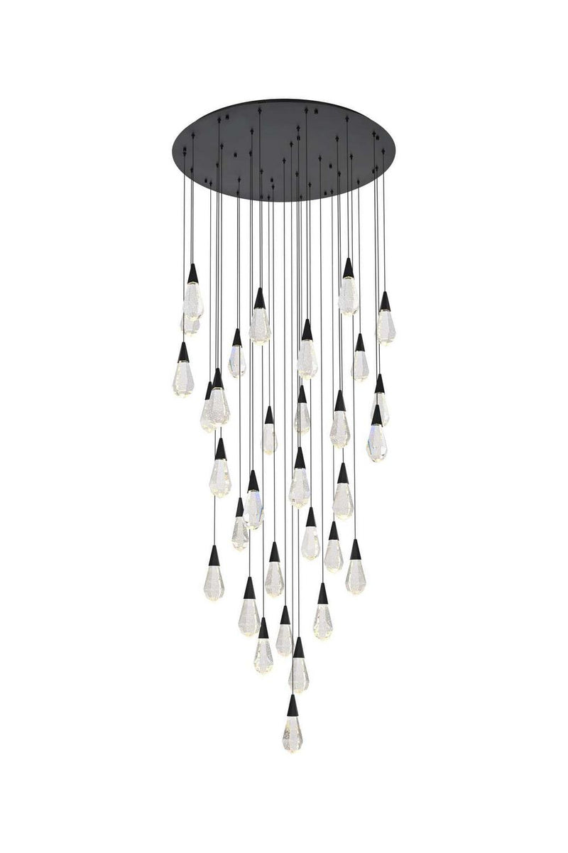 Elegant Lighting - 1013G42BK-02CR - LED Chandelier - Amora - Black