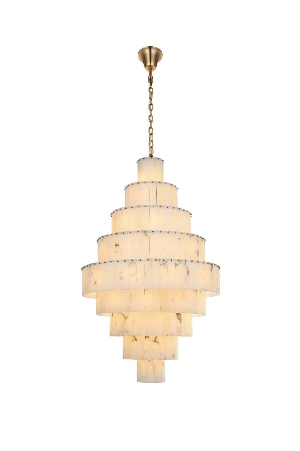 Elegant Lighting - 1015G40SG-33ST - 59 Light Chandelier - Georgina - Satin Gold