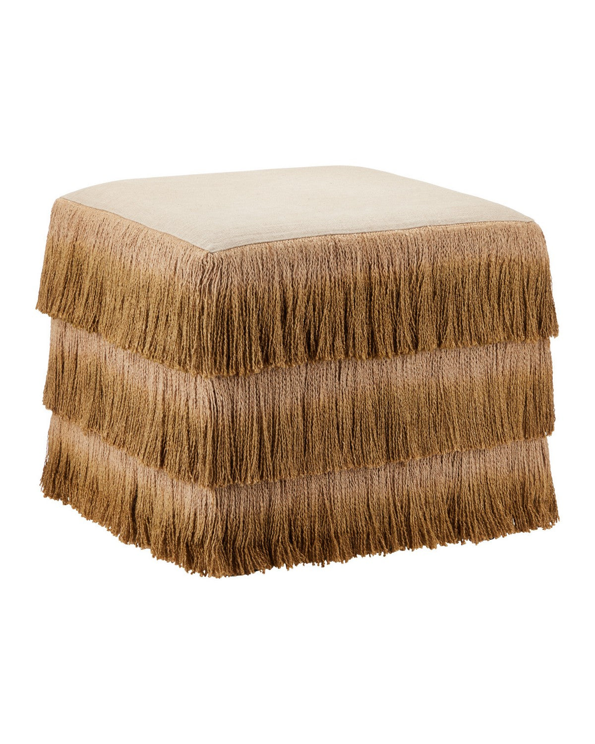 Currey and Company - 7000-1302 - Ottoman - Jute - Bronze / Beige