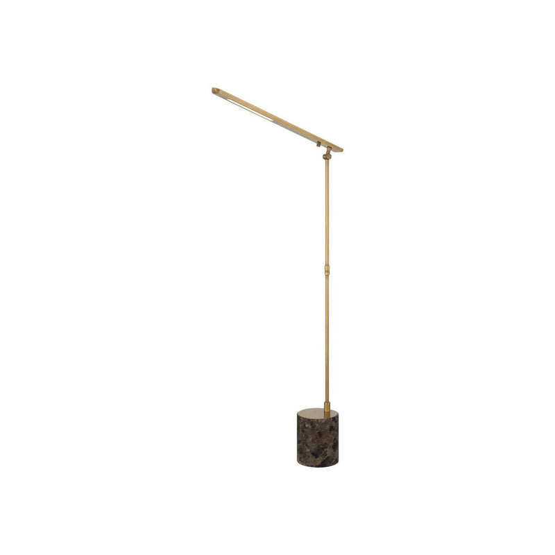 Currey and Company - 8000-0185 - LED Floor Lamp - Hanford - Polished Antique Brass / Brown