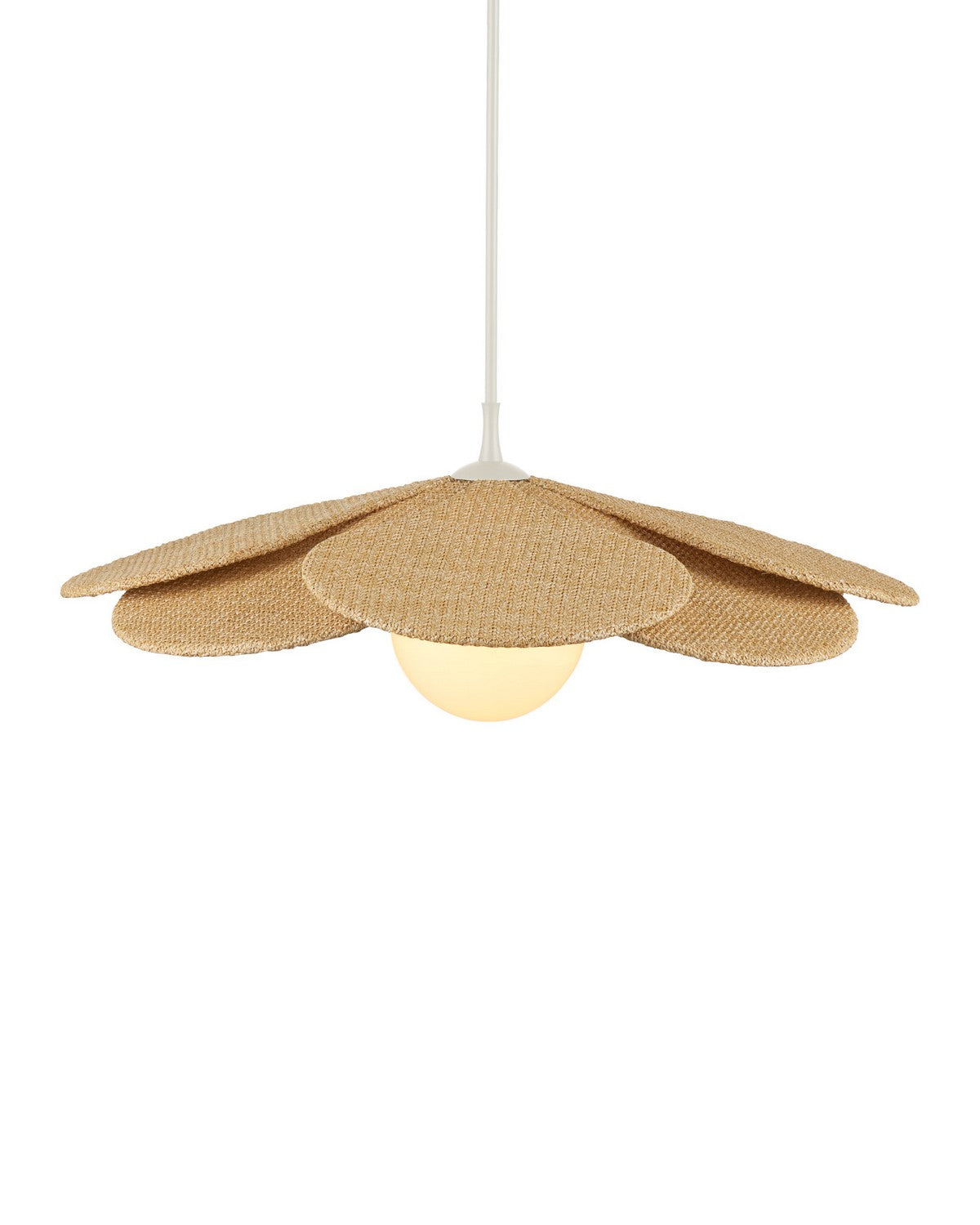 Currey and Company - 9500-0032 - One Light Outdoor Pendant - Cabo - Natural / Cream / White