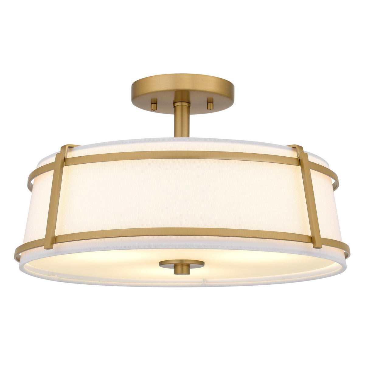 Quoizel - SLN1716BRG - Three Light Semi-Flush Mount - Sloane - Brushed Gold