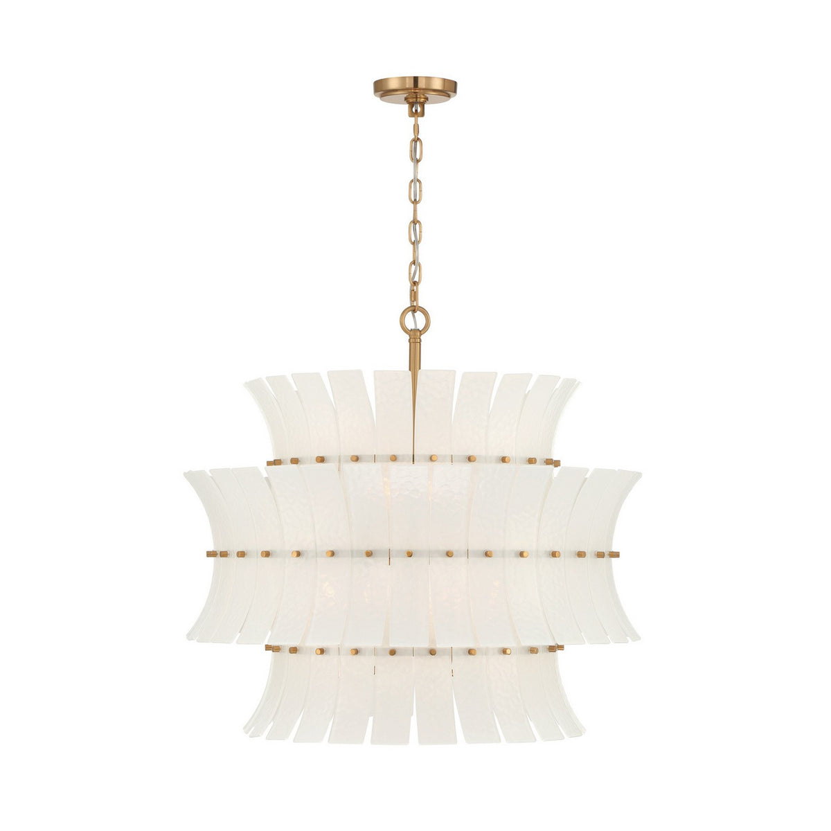 Crystorama - ABI-2005-AG-WH - Eight Light Chandelier - Abigail - Aged Brass