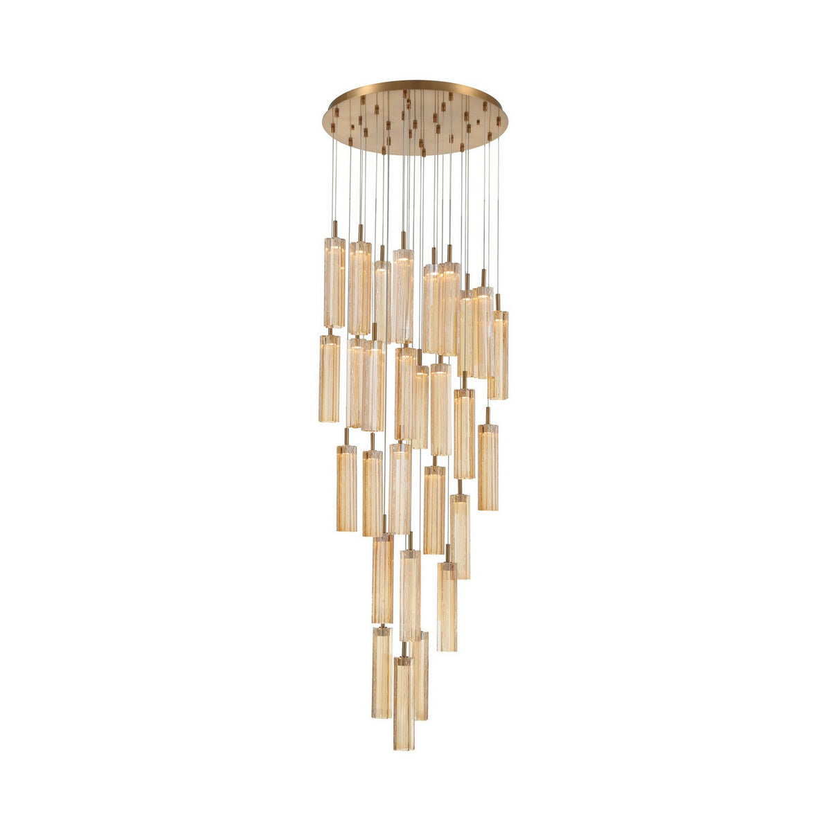 Crystorama - ADD-415-AG-AM - LED Pendant - Addis - Aged Brass