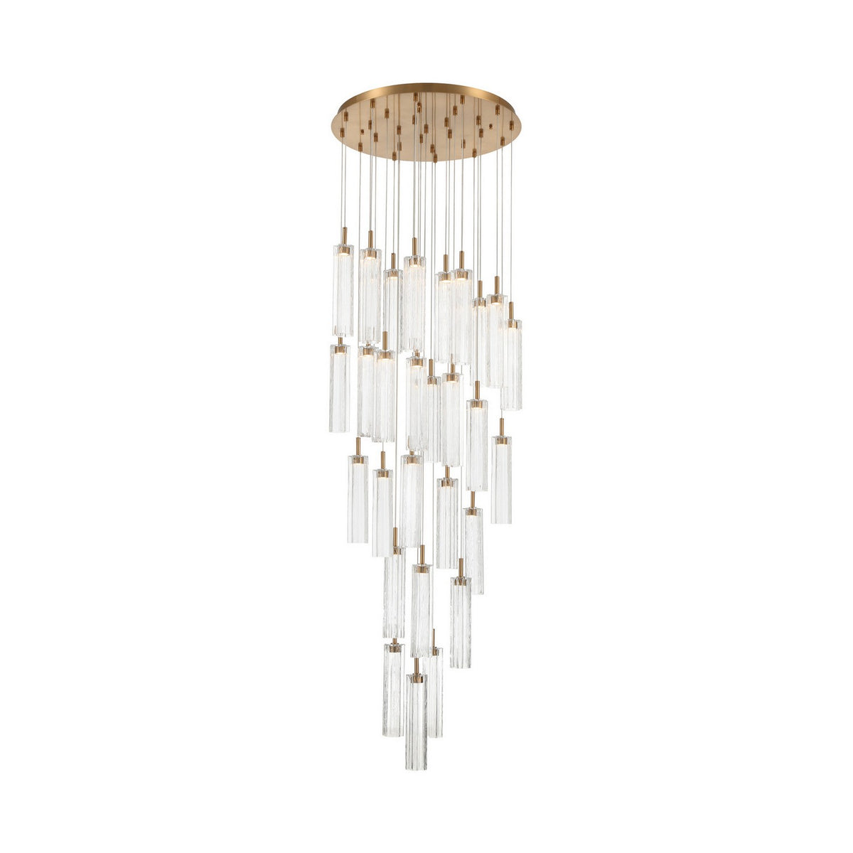 Crystorama - ADD-415-AG-CL - LED Pendant - Addis - Aged Brass
