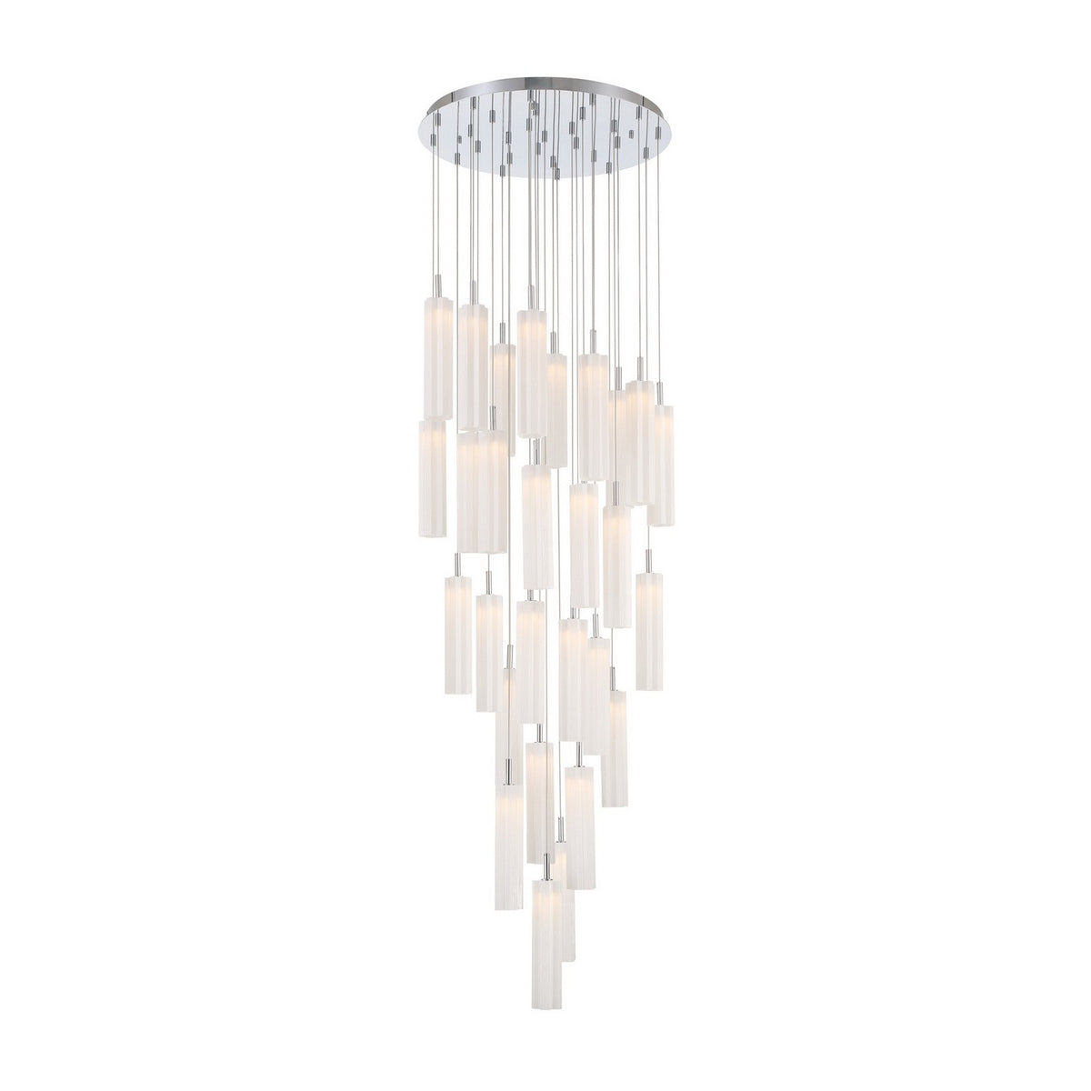 Crystorama - ADD-415-CH-WH - LED Pendant - Addis - Polished Chrome