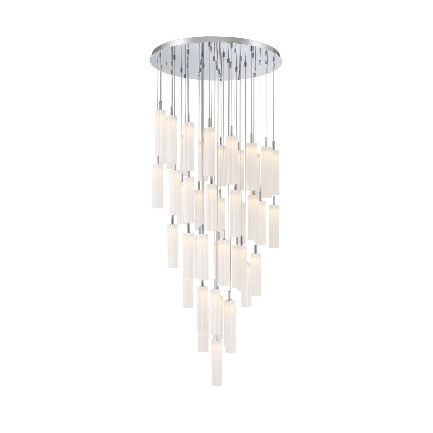 Crystorama - ADD-423-CH-WH - LED Pendant - Addis - Polished Chrome