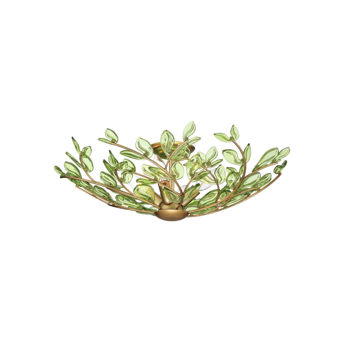 Crystorama - BGT-330-SG-GR - Four Light Semi Flush Mount - Bridget - Soft Gold