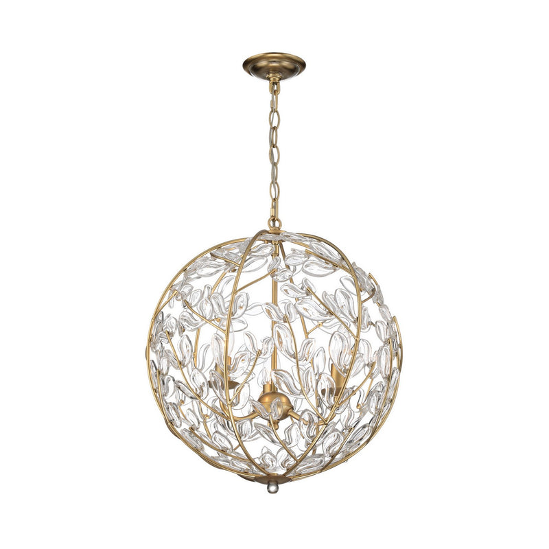 Crystorama - BGT-334-SG-CL - Three Light Chandelier - Bridget - Soft Gold