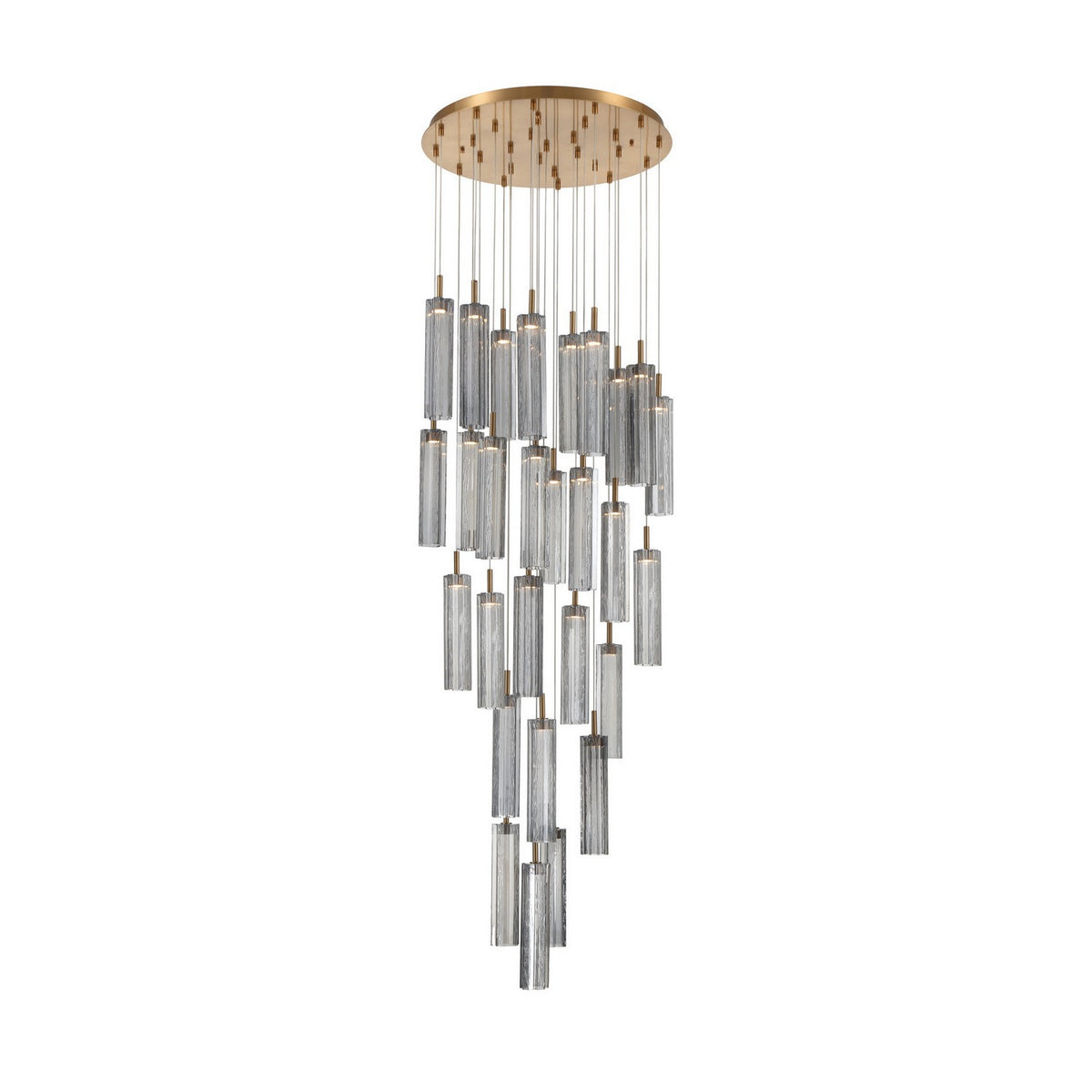 Crystorama - ADD-415-AG-SM - LED Pendant - Addis - Aged Brass