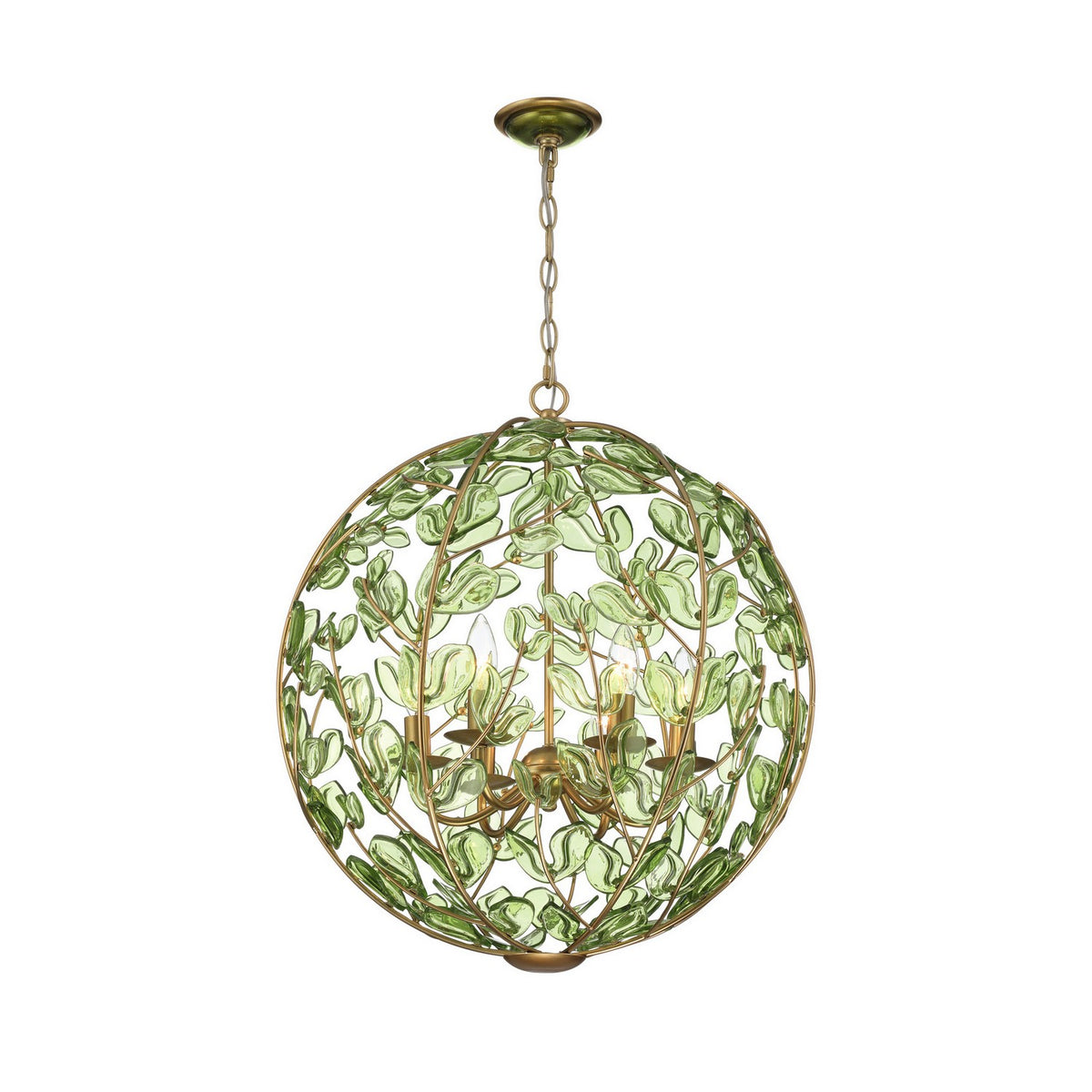 Crystorama - BGT-335-SG-GR - Six Light Chandelier - Bridget - Soft Gold