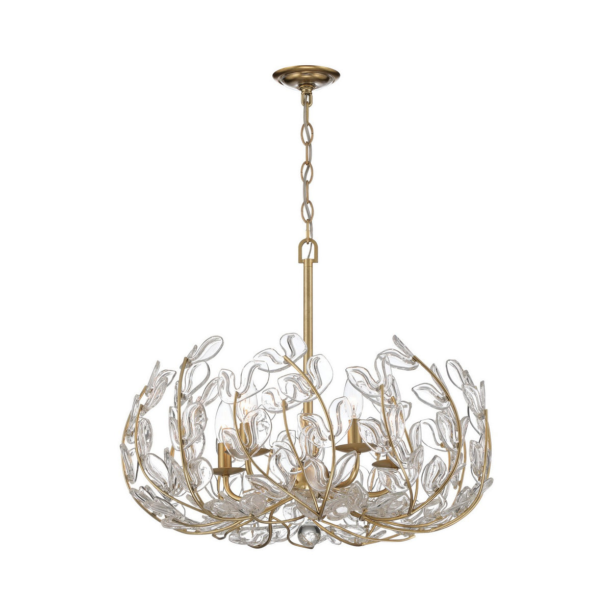 Crystorama - BGT-336-SG-CL - Five Light Chandelier - Bridget - Soft Gold
