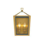 Crystorama - HRK-2501-LG-NY - Two Light Wall Sconce - Herrick - Luxe Gold + Navy