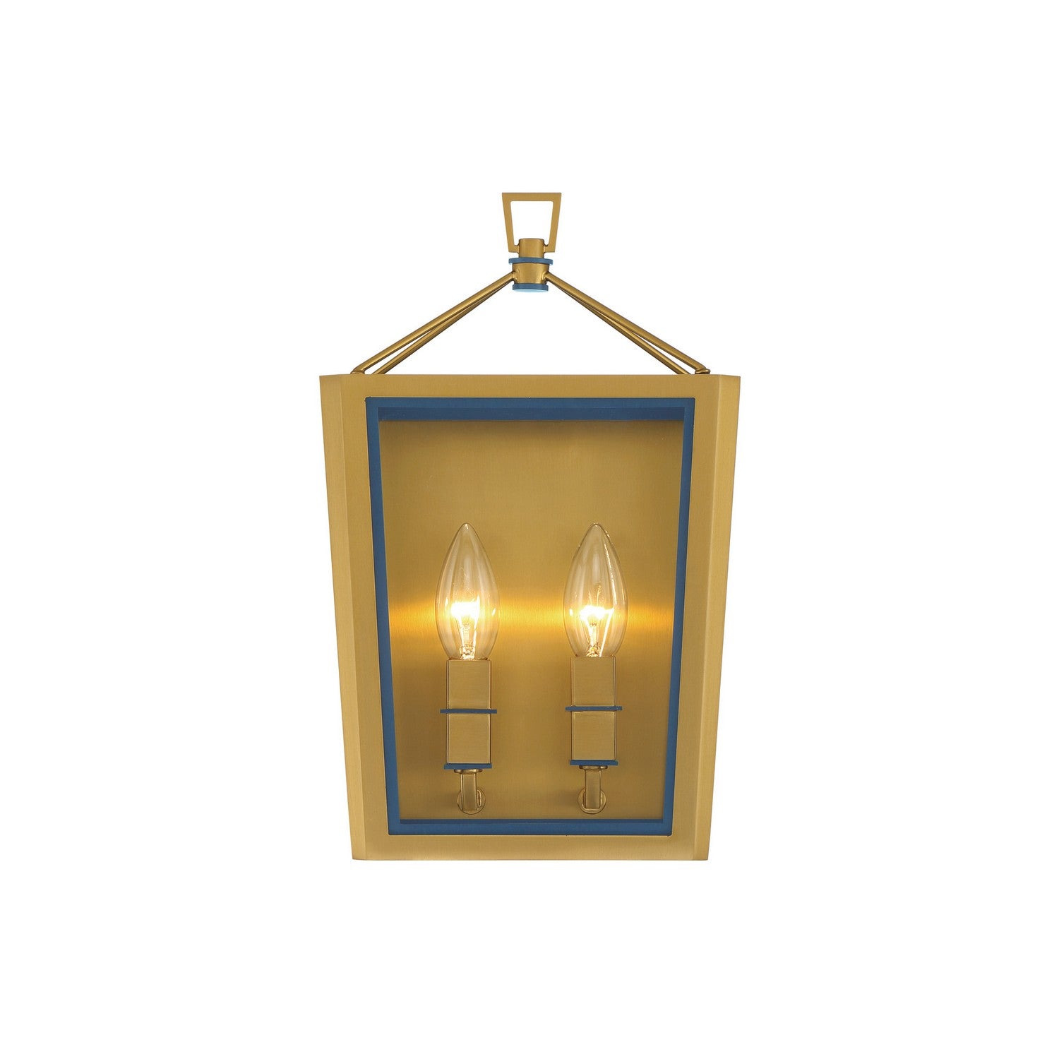 Crystorama - HRK-2501-LG-NY - Two Light Wall Sconce - Herrick - Luxe Gold + Navy
