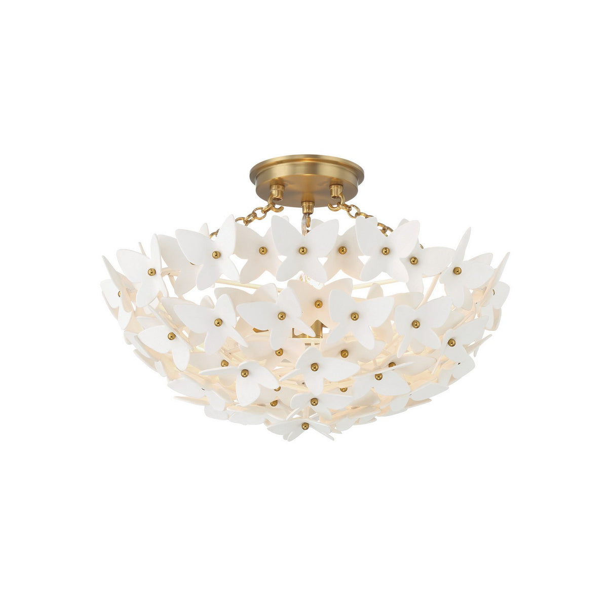 Crystorama - KLN-5200-LG - Three Light Semi Flush Mount - Killian - Luxe Gold