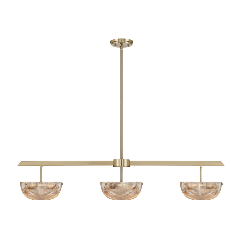 Savoy House - 1-1250-3-127 - LED Linear Chandelier - Hubbard - Noble Brass