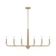 Savoy House - 1-1827-6-320 - Six Light Chandelier - Cannon - Warm Brass and Rope
