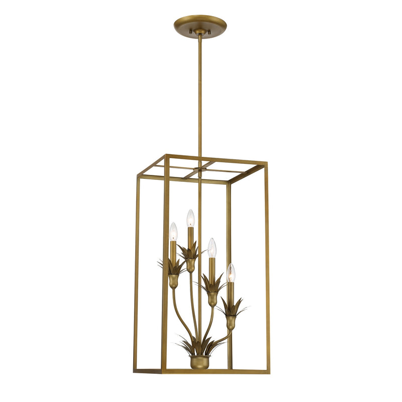 Savoy House - 3-1261-4-339 - Four Light Pendant - Strathmore - Antique Patina