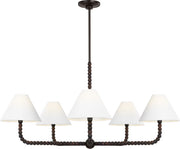 Visual Comfort Studio - SCCHCCH112AIBAWWL - Five Light Chandelier - Fiona - Aged Iron