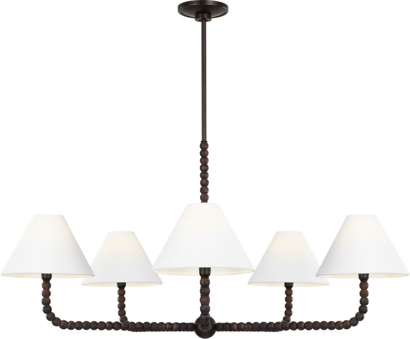Visual Comfort Studio - SCCHCCH112AIBAWWL - Five Light Chandelier - Fiona - Aged Iron