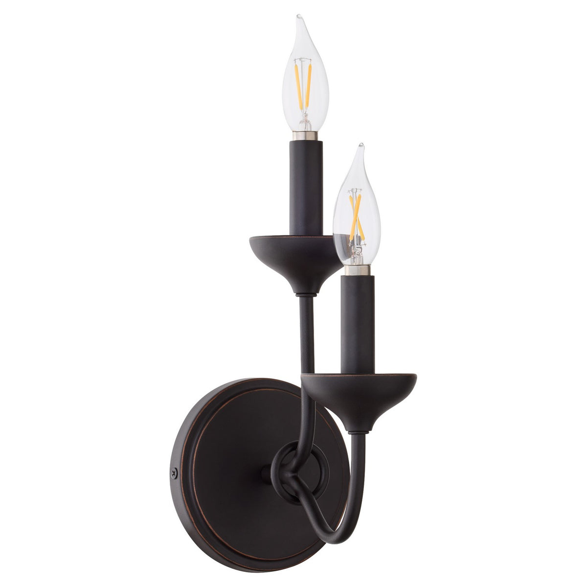 Quorum - 555-2-36 - Two Light Wall Mount - Livingston - Bronze