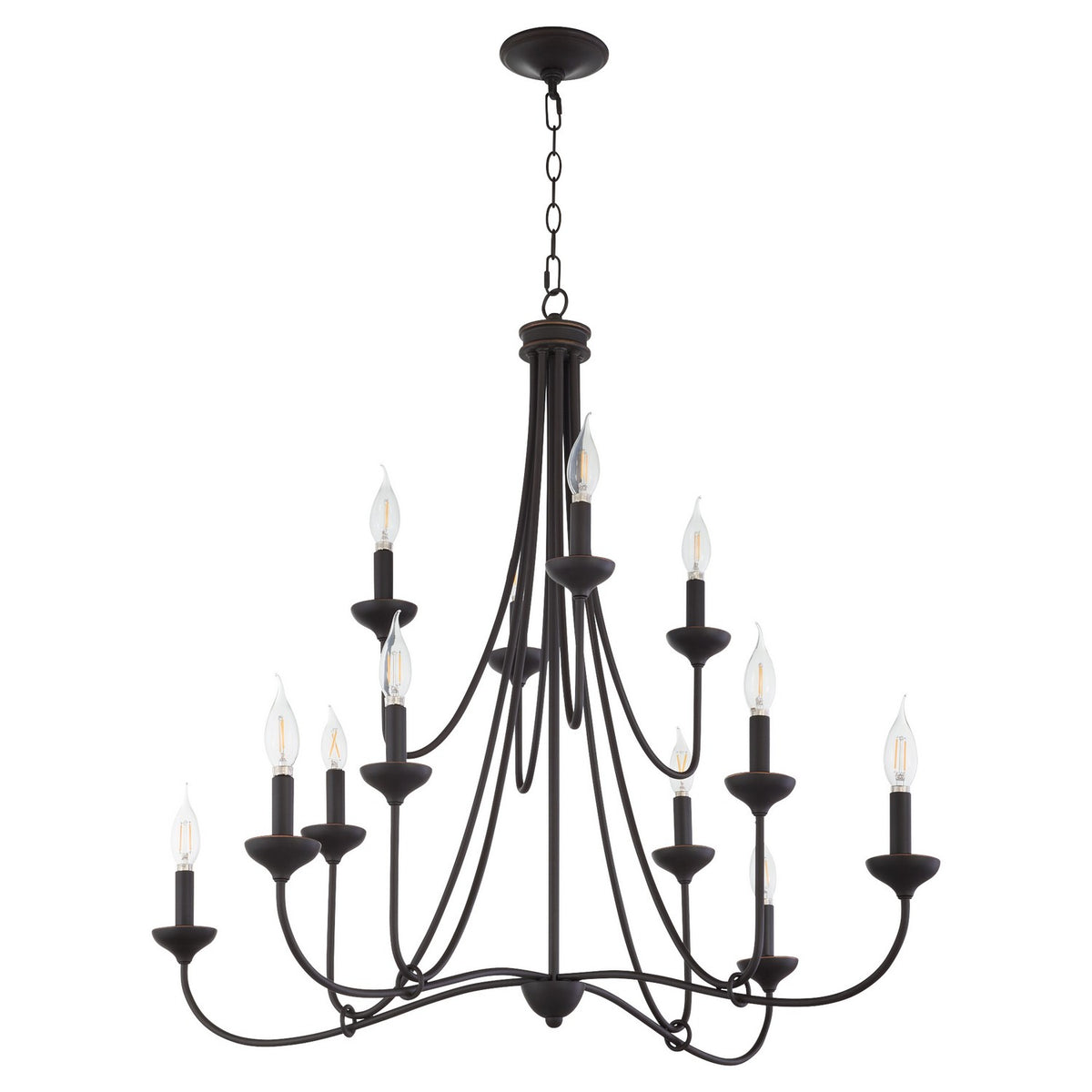 Quorum - 655-12-36 - 12 Light Chandelier - Livingston - Bronze