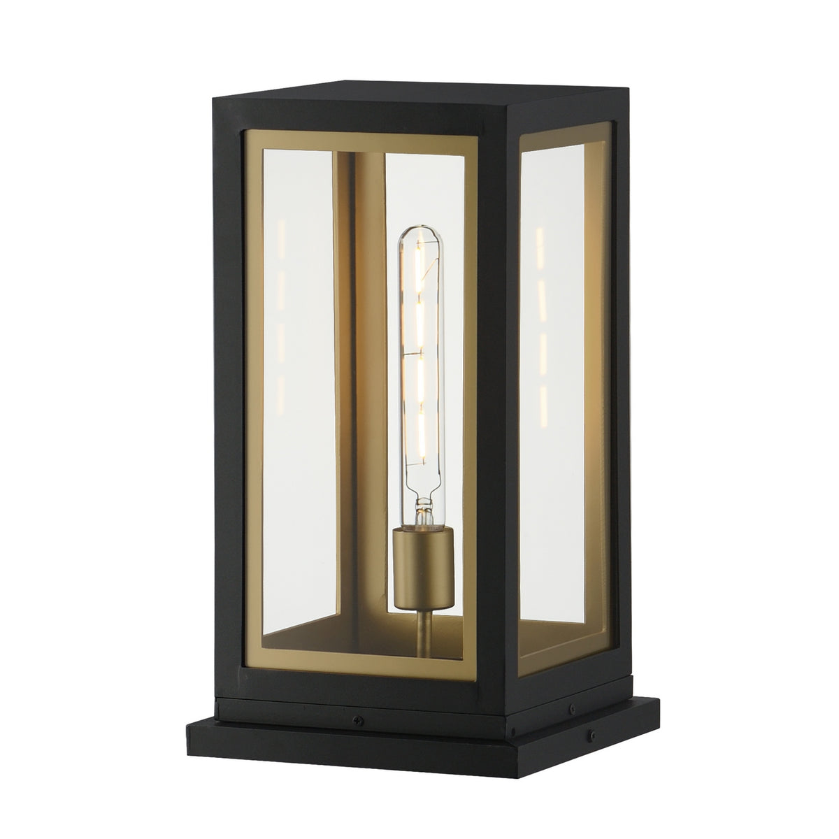 Maxim - 30057CLBKGLD - One Light Deck Lantern - Neoclass - Black / Gold