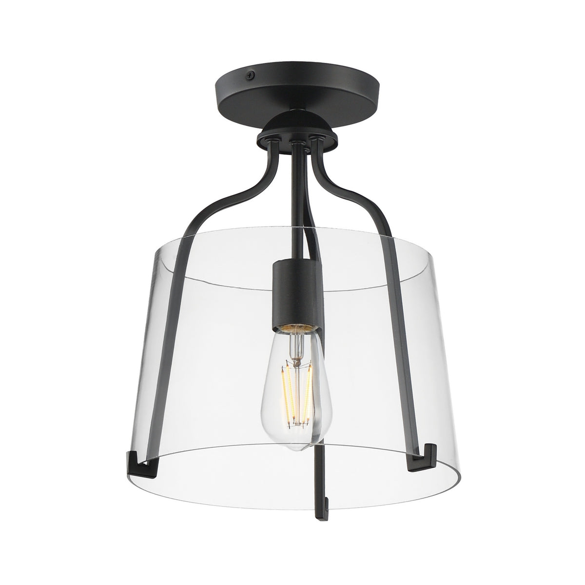 Maxim - 5681CLBK - One Light Semi-Flush Mount - Bellmore - Black