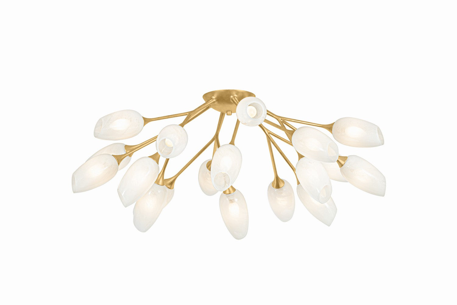 Troy Lighting - C2140-VGL - 18 Light Semi Flush Mount - Aldean - Vintage Gold Leaf