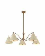 Troy Lighting - F3542-PBR/SSD - Five Light Chandelier - Clive - Patina Brass