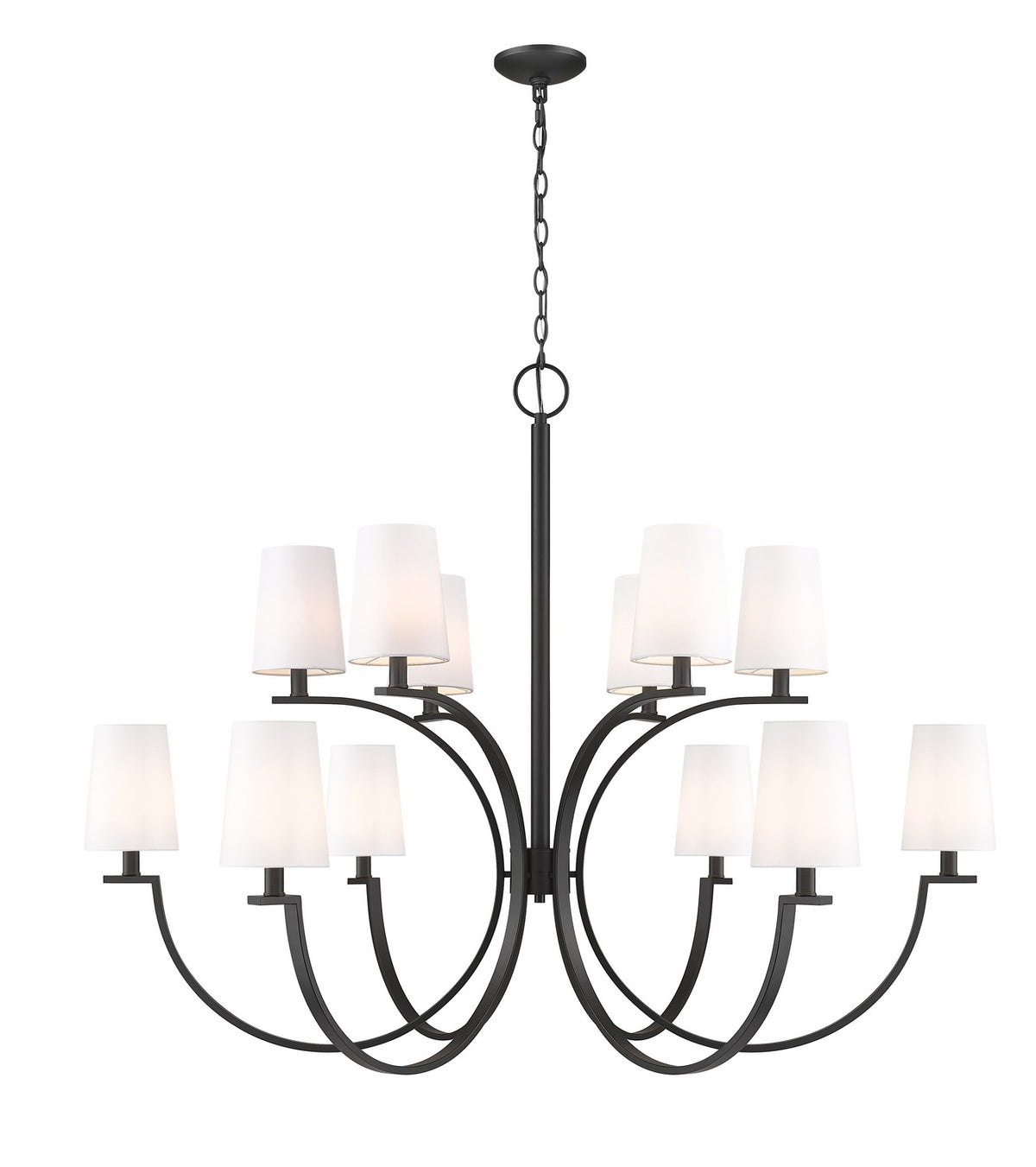Z-Lite - 2016-12MB - 12 Light Chandelier - Cordelia - Matte Black