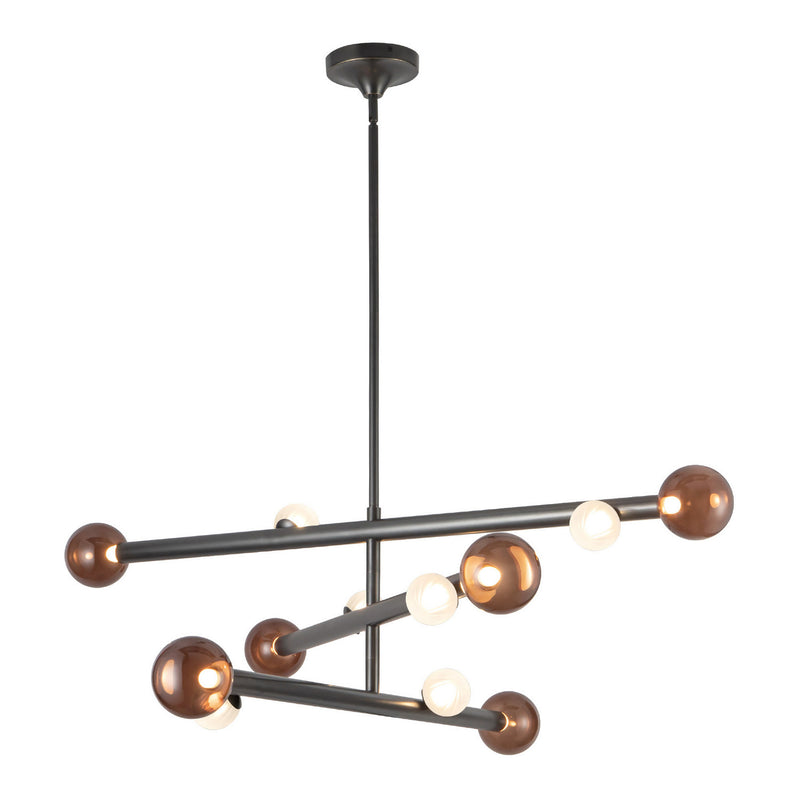 Kuzco Lighting - CH32848-UB/AM - LED Chandelier - Reese - Urban Bronze/Amber Glass