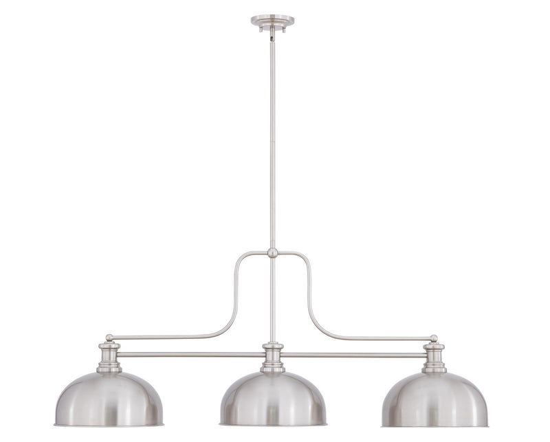 Z-Lite - 725-3BN-D13BN - Three Light Billiard - Melange - Brushed Nickel