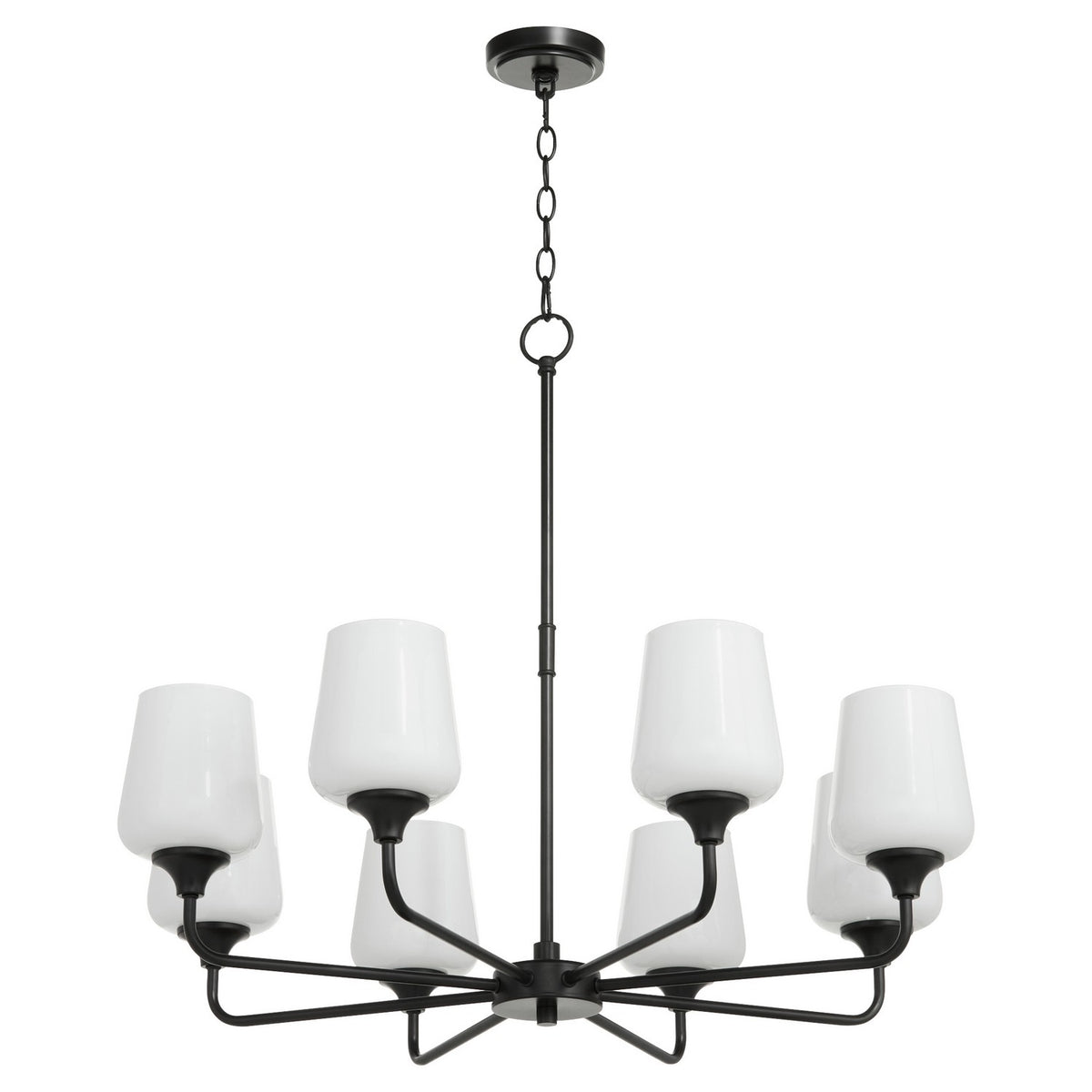 Quorum - 6313-8-259 - Eight Light Chandelier - Raymond - Matte Black
