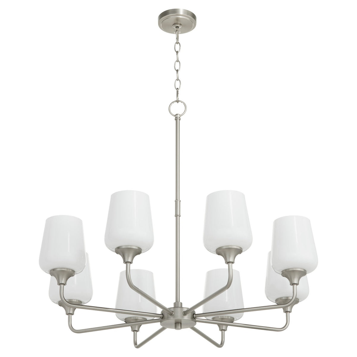 Quorum - 6313-8-265 - Eight Light Chandelier - Raymond - Satin Nickel