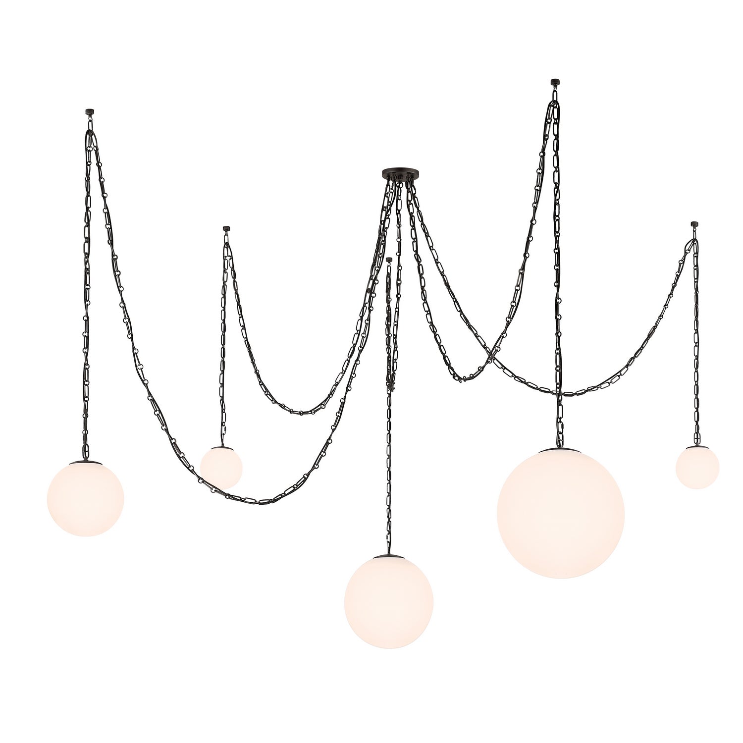 Minka-Lavery - 5219-860 - Five Light Pendant - Marbelle - Dark Bronze