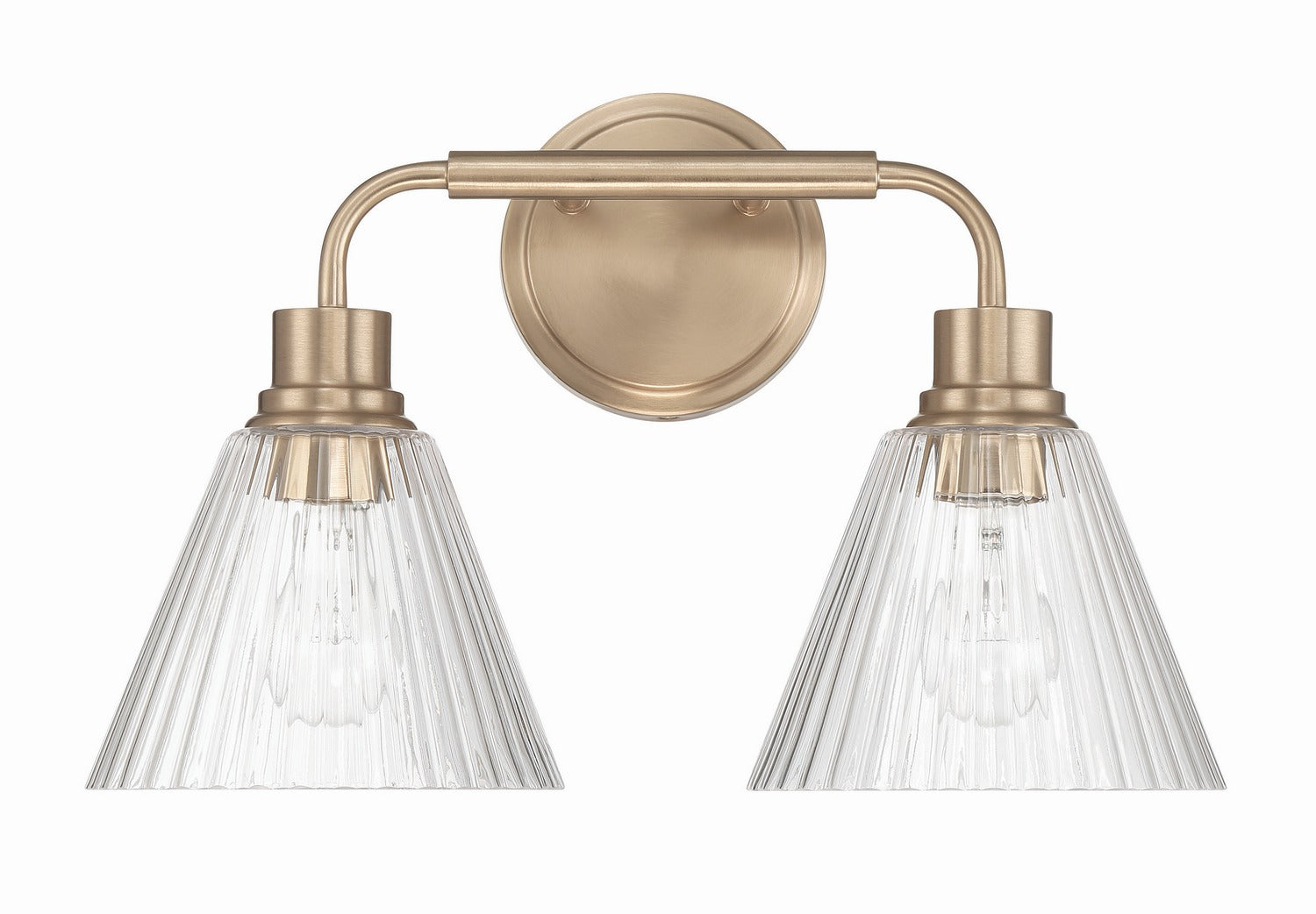 Craftmade - 61102-CPZ - Two Light Vanity - Pleated - Premium Bronze