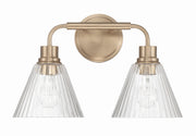 Craftmade - 61102-CPZ - Two Light Vanity - Pleated - Premium Bronze