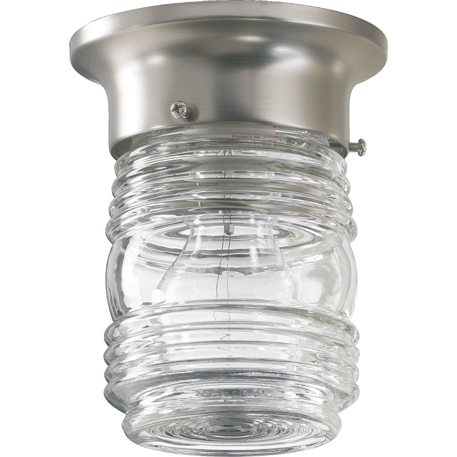 Quorum - 3009-3-65 - One Light Ceiling Mount - Jelly Jars - Satin Nickel