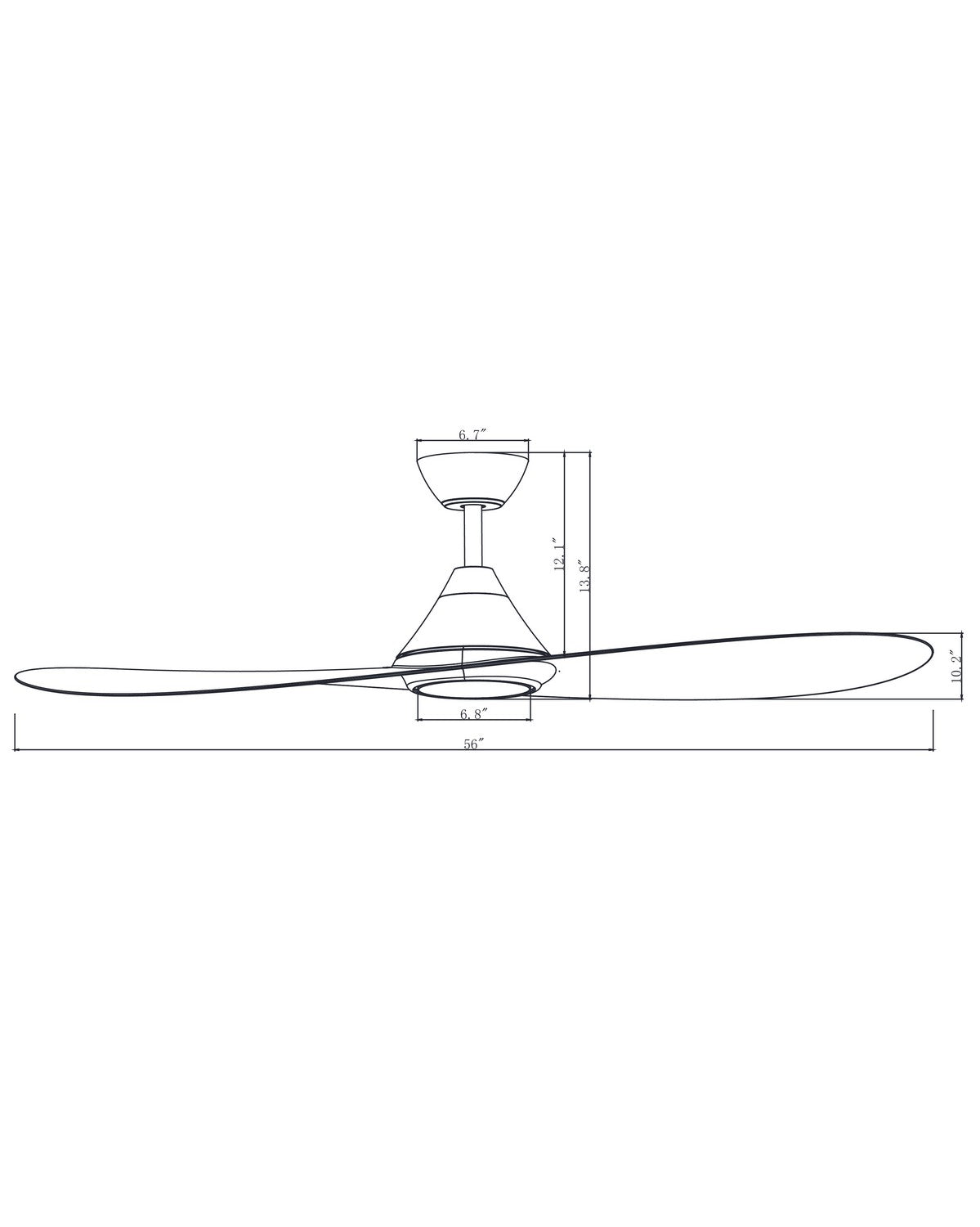 Maxim - 88742WTBK - 56" Ceiling Fan - Surf - Black