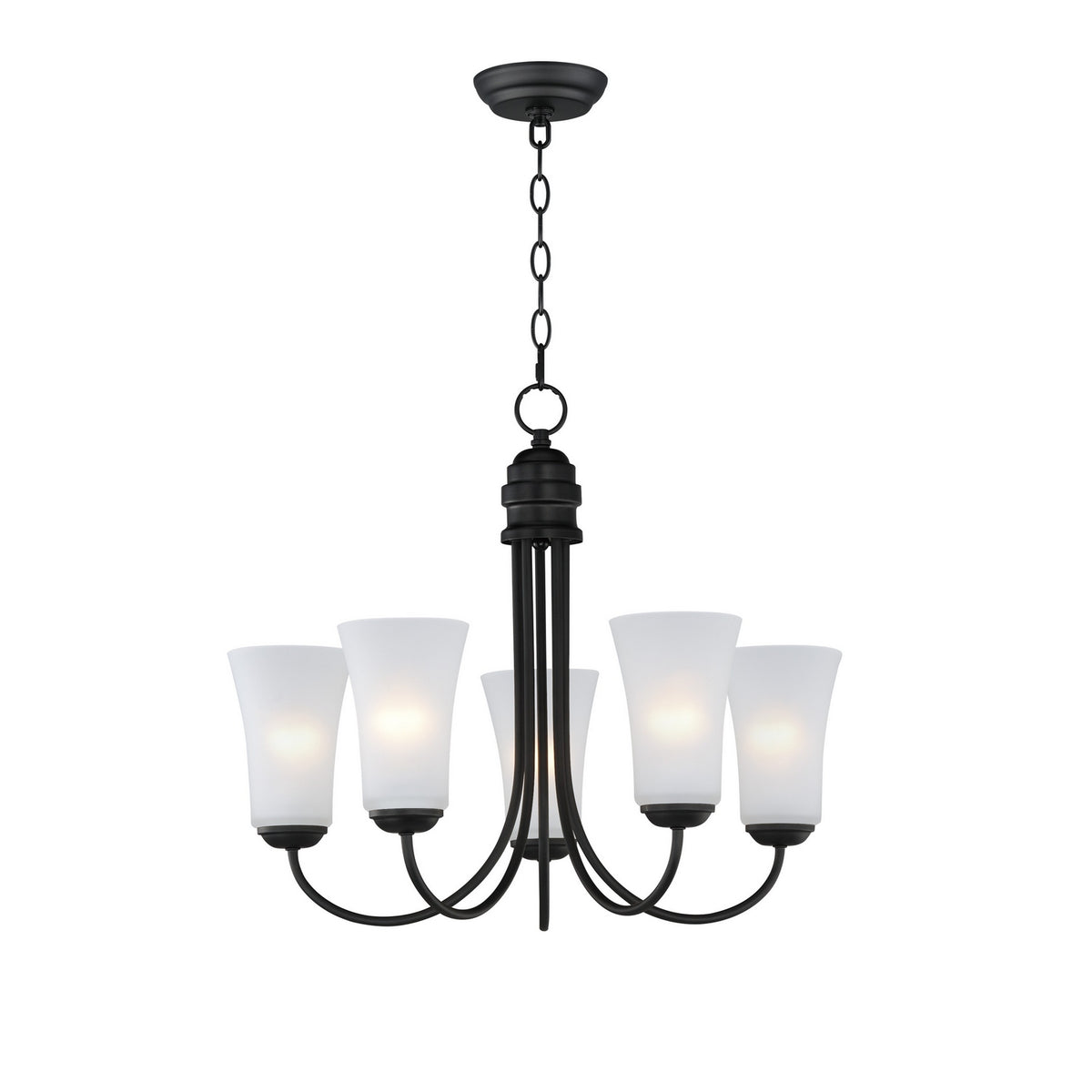 Maxim - 10045FTBK - Five Light Chandelier - Logan - Black