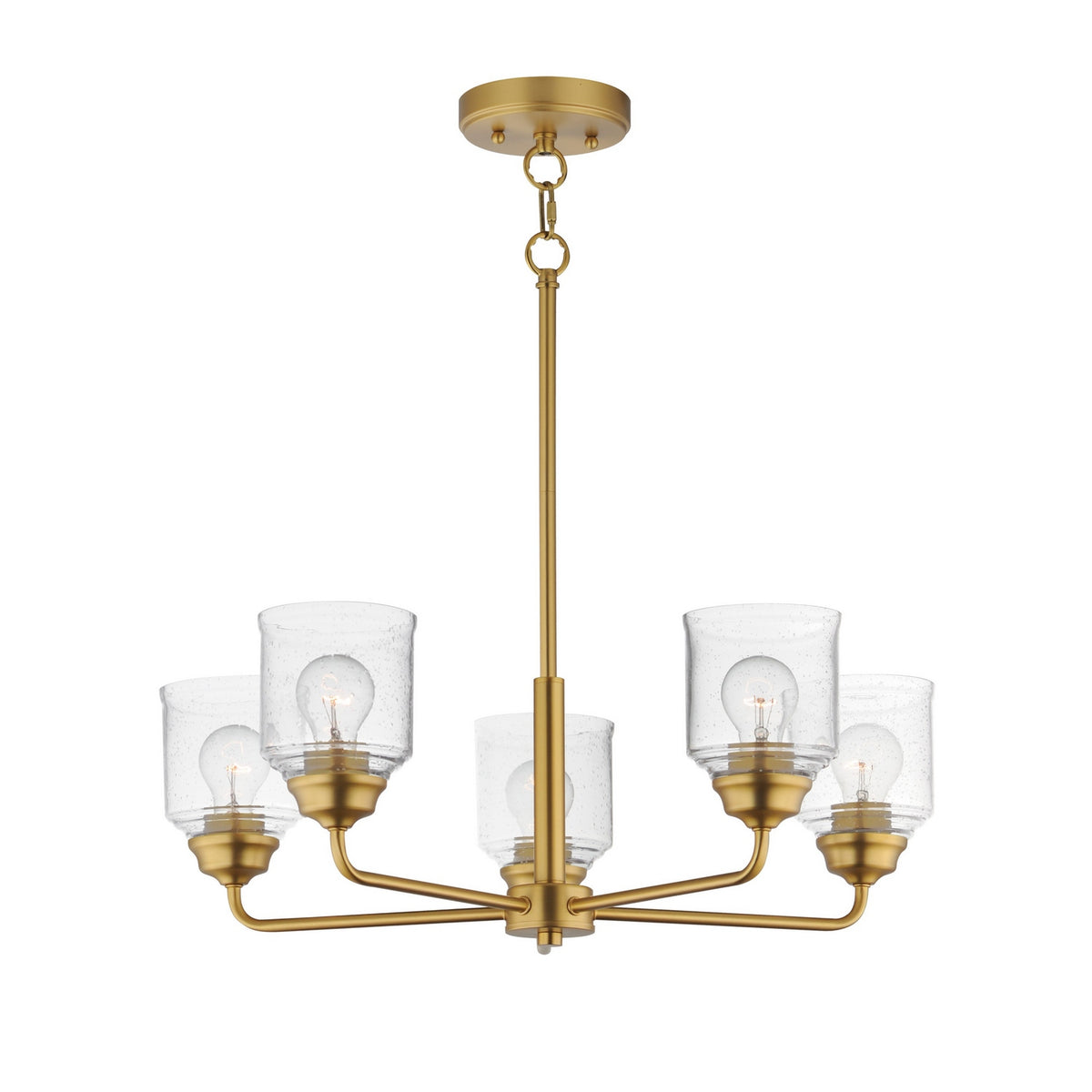 Maxim - 12266CDNAB - Five Light Chandelier - Acadia - Natural Aged Brass