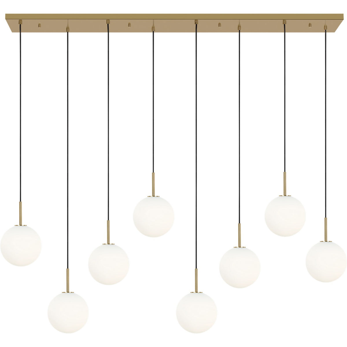 Visual Comfort Studio - SCRJLS207EBSOEG - Eight Light Linear Chandelier - Sorelle - Estate Brass