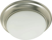 Quorum - 3507-14-65 - Two Light Ceiling Mount - 3507 Satin Opal Ceiling Mounts - Satin Nickel