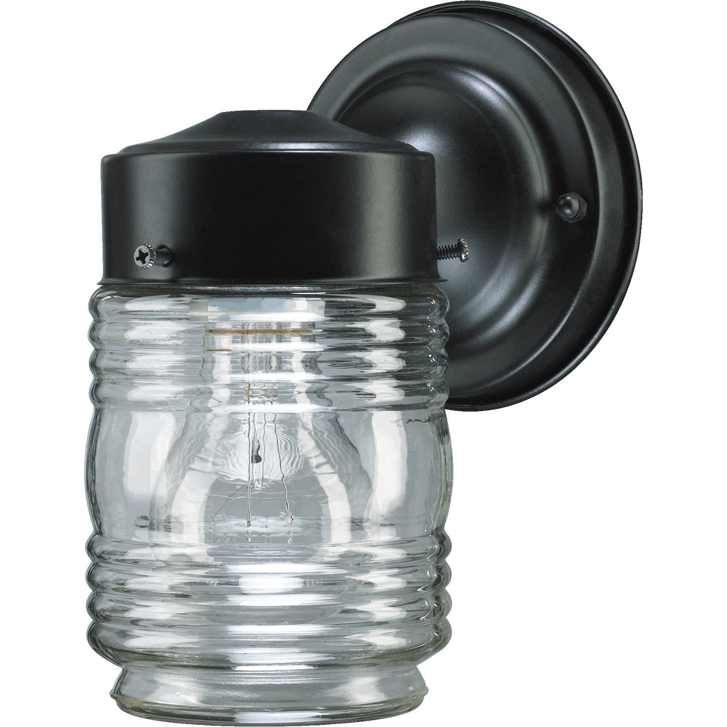 Quorum - 5010-15 - One Light Wall Mount - Jelly Jars - Black
