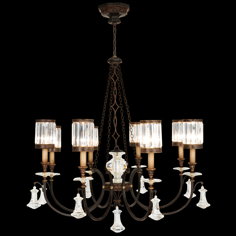 Fine Art Handcrafted Lighting - 585240ST - Eight Light Chandelier - Eaton Place - Bronze